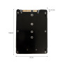 JZK Adaptateur M.2 NGFF SSD vers SATA 2,5 Pouces, 7 mm d'épaisseur boîtier Disque Dur, convertisseur SSD NGFF basé sur clé B & M