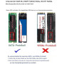 JZK Adaptateur M.2 NGFF SSD vers SATA 2,5 Pouces, 7 mm d'épaisseur boîtier Disque Dur, convertisseur SSD NGFF basé sur clé B & M