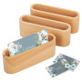 Lot de 3 porte-cartes de visite en bois créatif - Très stable - Pour exposition, salon, réception, bureau