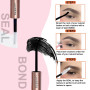 Colle Faux Cils Waterproof LAUBESS Colle Extension Cils Bond and Seal Depose Extension Cils Lash Clusters 10ml (Black/Clear)