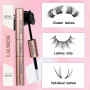 Colle Faux Cils Waterproof LAUBESS Colle Extension Cils Bond and Seal Depose Extension Cils Lash Clusters 10ml (Black/Clear)
