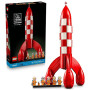 LEGO Ideas La Fusée de Tintin - Maquette de Navette Spatiale pour Adulte - Décoration de Bureau DIY avec 5 Minifigurines & Figur