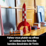 LEGO Ideas La Fusée de Tintin - Maquette de Navette Spatiale pour Adulte - Décoration de Bureau DIY avec 5 Minifigurines & Figur