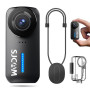 SJCAM C110Plus Mini Caméra Vlog Sport 4K sans Carte, Caméra Corporelle 170° FOV, Enregistrement Audio et Vidéo, 8X Zoom, Stabili