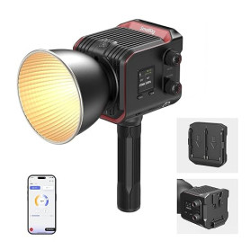 SMALLRIG RC 100B Lampe Vidéo COB avec Poignée, Lampe Vidéo Bicolore 2700K-6500K, Charge Rapide Type-C PD, Contrôle par Applicati