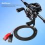 CERRXIAN Câble de batterie pour moulinet de pêche électrique, câble d'alimentation 2 broches pour moulinet de pêche électrique,