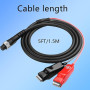 CERRXIAN Câble de batterie pour moulinet de pêche électrique, câble d'alimentation 2 broches pour moulinet de pêche électrique,