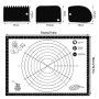 Tapis Patisserie pour Étaler la Pate,70 x 50cm Tapis de Cuisson Silicone Antidérapant avec 3 Grattoirs,Mesurable Silicone Patiss