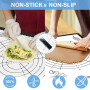 Tapis Patisserie pour Étaler la Pate,70 x 50cm Tapis de Cuisson Silicone Antidérapant avec 3 Grattoirs,Mesurable Silicone Patiss
