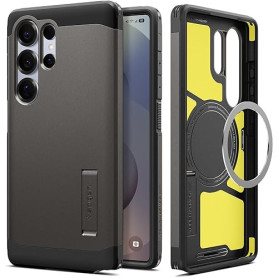 Spigen Tough Armor(AI) MagFit Coque Compatible avec Samsung Galaxy S25 Ultra - Gunmetal