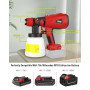 Taingwei Pulvérisateur de peinture sans fil pour batterie Milwaukee M18 18 V, pistolet de pulvérisation HVLP pour armoires, voit