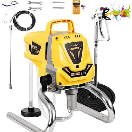 Pulvérisateur de Peinture sans Air 1200W 3300PSI,Tuyau 7.5 m,Système de Peinture par pulvérisation Airless Control pour peinture