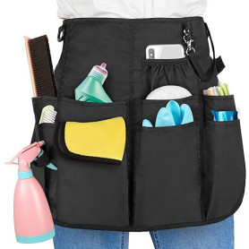 LoDrid Tablier de nettoyage professionnel, tabliers de nettoyage résistants à l'eau avec 9 poches et ceinture à boucle réglable