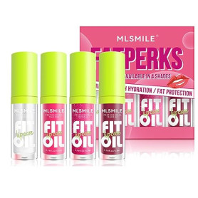 Lot de 4 rouges à lèvres hydratants à haute brillance Crystal Jelly - Hydratants et non collants - 12 heures