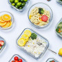 VERONES 12 pièces alimentaires en verre hermétiques avec couvercles, sans BPA, passent au micro-ondes, four, congélateur et lave