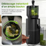 WETIE Extracteur de Jus de Fruits et Légumes Entiers, Extracteurs lents avec Goulotte XXL 120mm, sans BPA, 99% de Rendement, Fac