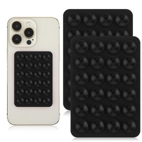 Giantree Lot de 2 coques de téléphone en silicone avec ventouse, support adhésif pour téléphone portable, support antidérapant m