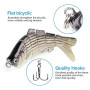 Realure Lot de 3 leurres pour brochet multiarticulés - 15 cm, 23 cm, 30 cm - Leurres de pêche 3D - Leurres coulants lents - Pour