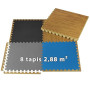ALPIDEX 8 Pièces Tapis Protection Sol 60x60x1 cm Matelas Puzzle 2,88 m² EVA Caoutchouc Tapis Bordures Antidérapant Tatami Fitnes