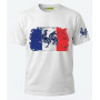 Tee Shirt Drapeau Français, T-Shirt Homme Drapeau Coq Gaulois Vintage, Maillot Supporter France Football Coupe du Monde 2026