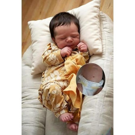 Zero Pam Bébé Reborn Garcon, 48CM Bébé Reborn Réaliste,Poupee Vinyle,Poupée Nouveau-né Réaliste Garçon en Vinyle Poupée Bébé Réa