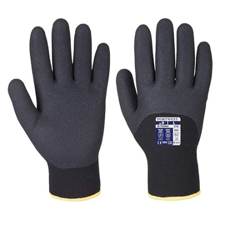 Portwest Gant Hiver Arctic, Couleur: Noir, Taille: L, A146BKRL