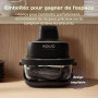 ADIVO Friteuse à Air fryer Verre 4L/1.5L,1500W Bol en Verre Visuel,Double Capacité,4 Modes de Cuisson,Sans Huile & Sans Revêteme