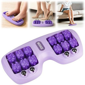 Fefod Rouleau de massage pour les pieds, Double Masseur Pieds de Point de Pression, Outils de Réflexologie Profonde, Rouleau de