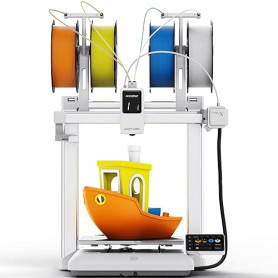 Anycubic Kobra X Imprimante 3D, Impression Rapide à 600 mm/s, Force d'extrusion adaptative Imprimer du Filament Souple et Dur, I