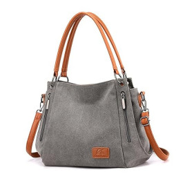 NICOLE & DORIS Sac a Main Femme Simple Fourre-Tout Sacs Toile Sacs portés épaule Grand Sac Bandouliere Sac avec Bandoulière régl