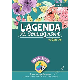 L'AGENDA DE L'ENSEIGNANT (en lycée professionnel) - Carnet de bord / Planner pour les professeurs - Format A4