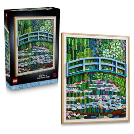 LEGO Art Claude Monet: Le Bassin aux Nymphéas, Harmonie Verte - Set de Construction pour Adulte - Décoration Murale 3D pour la M