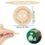 OUDQFCJ 50Pcs Bouton en Bois 20mm“handmade with love”Motif Coeur Forme Ronde Artisanat Couture Mercerie Bricolage pour Chaussett