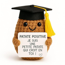 Patate Studieuse© | Idee Motivation Etudiant | Cadeau Original Eleve | Focus Ecole Bac Examen | Fete Diplome Etude | Enfant Fill