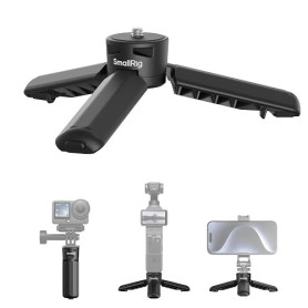 SMALLRIG Trépied pour caméras d'action pour DJI Osmo Pocket 4 / Pocket 3 / Action 6/5 Pro, vis 1/4"-20, Charge maximale 500 g, P