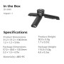 SMALLRIG Trépied pour caméras d'action pour DJI Osmo Pocket 4 / Pocket 3 / Action 6/5 Pro, vis 1/4"-20, Charge maximale 500 g, P