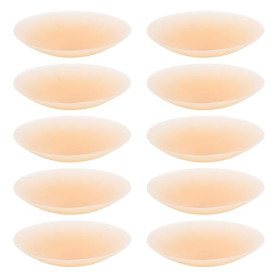 Lot de 10 coussinets de tétons autocollants en silicone pour femme, protection invisible, cache-tétons, autocollants, lavables e