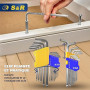 S&R Cle allen - Jeu de Clés Allen Longues Btr Six Pans mâle 13 pcs. 1,27 à 10 mm Clés Hexagonale pour Vélos Motos, Voitures, Meu