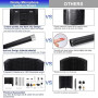Dmsky Bouclier d'isolation de microphone avec filtre anti-pop et trépied, pliable, avec triple isolation sonore, haute densité,