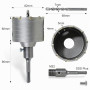 CCLIFE Scie à Cloche Trépan Couronne Carotteuse à Sec Ø 82 mm avec adaptateur SDS plus pour Maçonnerie et Béton