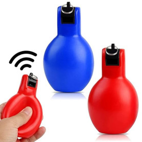 FUKPO 2 Pièces Sifflet à Main, Bleu Whistle Arbitre Enfant Entraîneur Rouge Sifflet, Sifflets à Pression d'urgence Sécurité Bruy