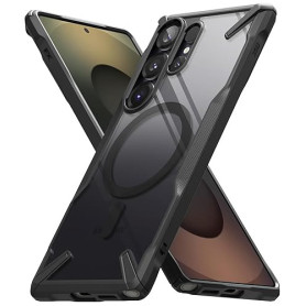 Ringke Coque Compatible avec Samsung S25 Ultra [Fusion-X Magnetic] Magnétique Antichoc Protection Militaire Défense Résistant au