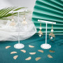 Beebeecraft 1 boîte 35 pièces Connecteurs Demi-Cercle en Laiton Plaqué Or 18K Liens Demi-Ronds avec 2 Trous pour Collier à Faire