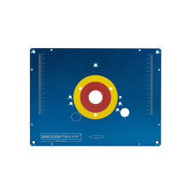 sauter Plaque d'insertion en aluminium ELP1.0 - 306 x 229 x 9 mm - Prépercée pour Trend, Perles, DeWalt - Avec bagues de réducti