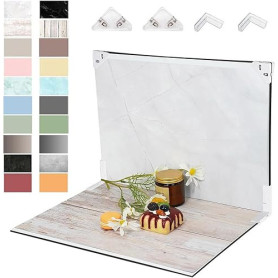 Lot de 10 toiles de fond pour photographie - 42 x 29 cm - Papier de fond double face - 20 motifs - Pour petite photographie de p