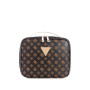 GUESS Wilder Travel Cosmetic Organizer Case Brown