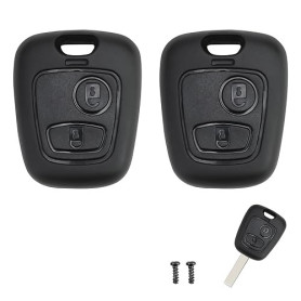 2 Pièces Coque de Clé sans Lame, Compatible avec Citroën C1 C2 C3 C4 C5, Xsara Picasso Saxo Berlingo, Toyota Aygo, Peugeot 206 2