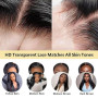Perruque Femme Naturelle 13x6 HD Lace Front Wigs Human Hair 20 Pouces,180% Density Straight Perruque Cheveux Humain Pre Plucked
