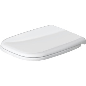 Duravit Abattant WC D-Code Compact, Abattant WC avec amortisseur de fermeture, Abattant Toilette en Uréa-Duroplast, avec Charniè
