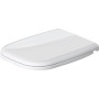 Duravit Abattant WC D-Code Compact, Abattant WC avec amortisseur de fermeture, Abattant Toilette en Uréa-Duroplast, avec Charniè